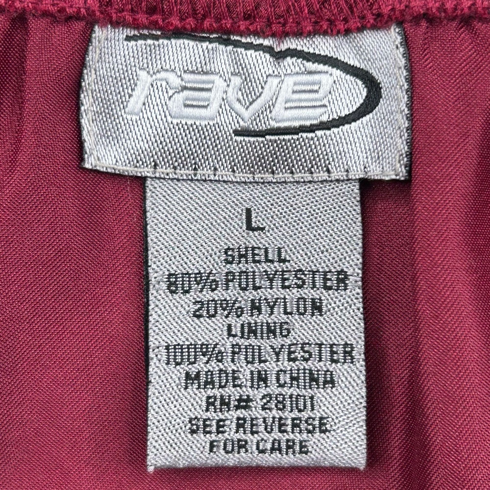Rave women’s Large Sleeveless Embroidered Camisole-style Satin Top Burgundy Red - Picture 11 of 14